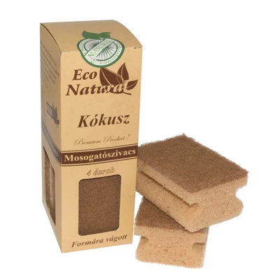 ECO Natural kókusz mosogatószivacs 4 db formázott - Zöldkör Market