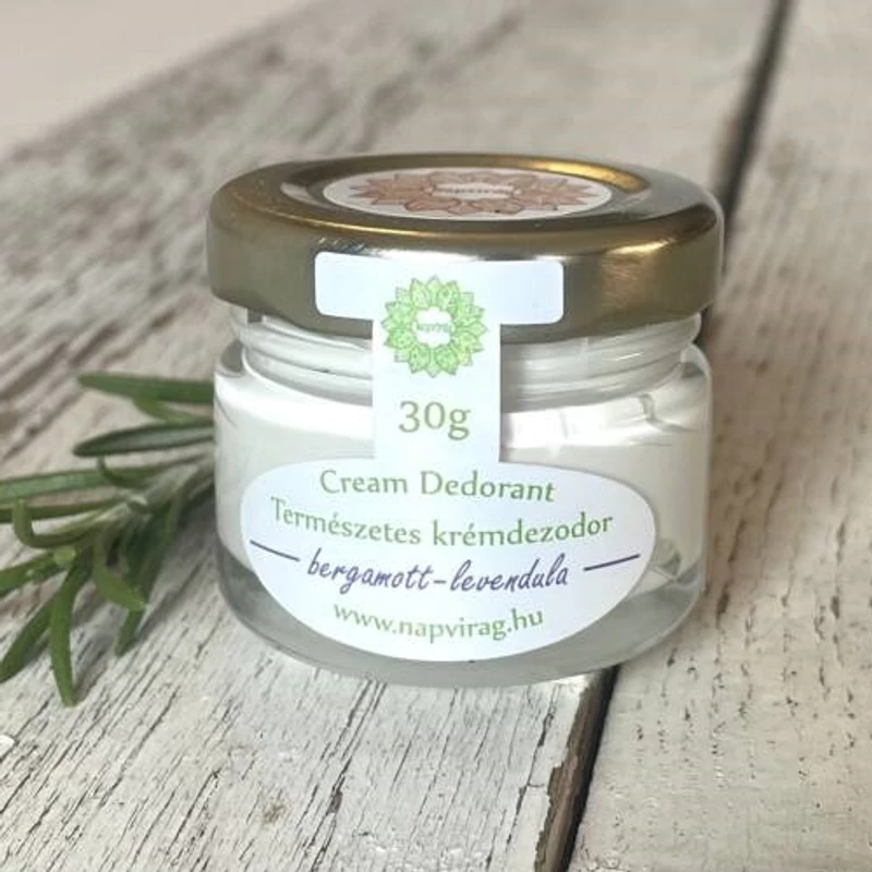 Napvirág Dezodor bergamott és levendula illattal, extra szűz kókuszolajjal 30g