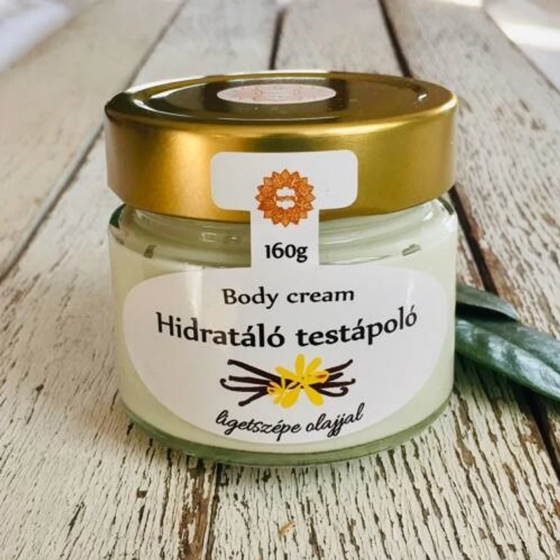 Testápolókrém Bio ligetszépe olajjal, E vitaminnal vanília és ylang-ylang illattal 160g